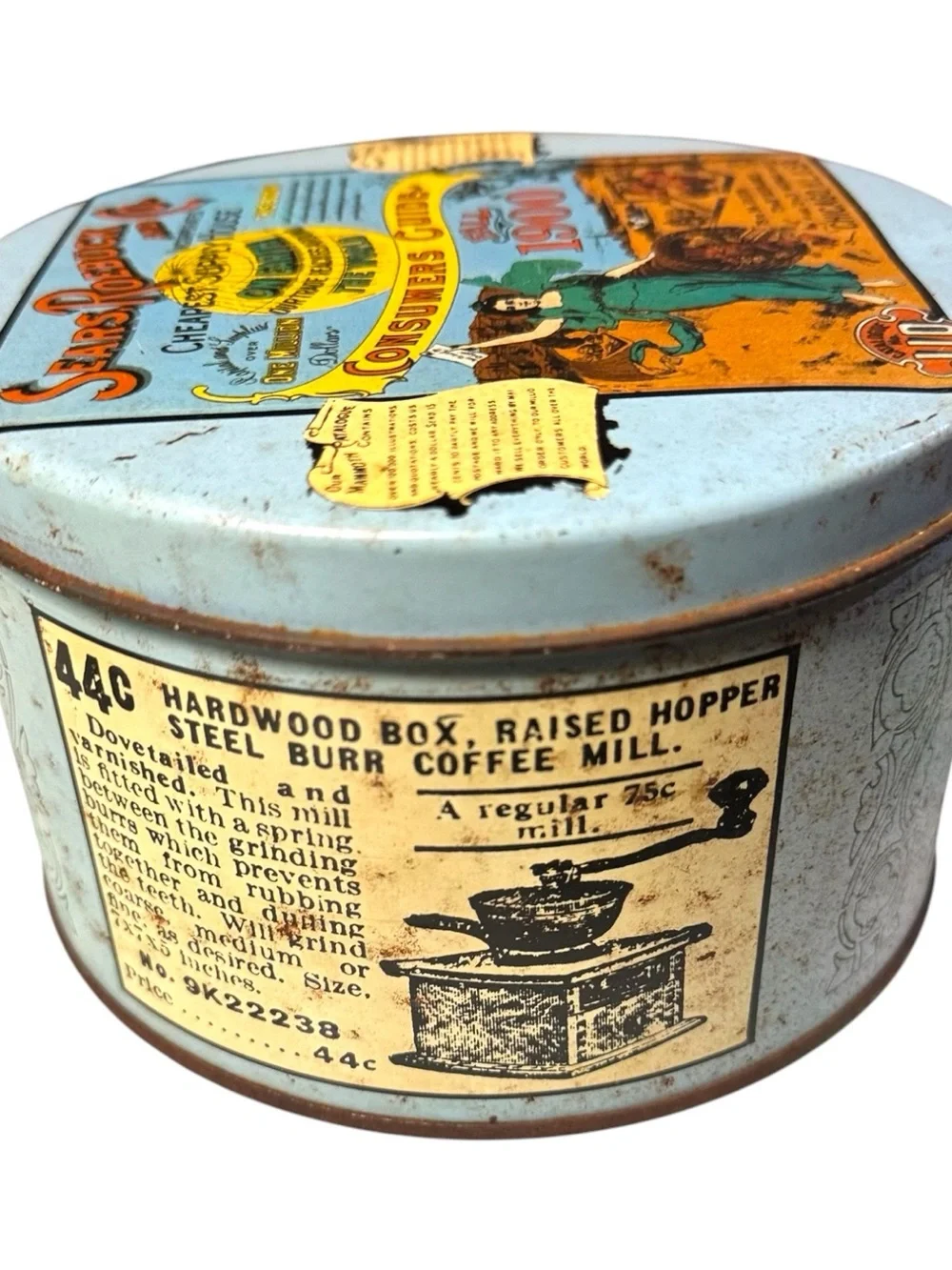 70’s Sears Roebuck & Co x Mr. Coffee Fall 1900 Consumers Guide Catalog Tin w/Lid